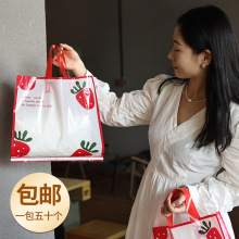 服装店袋子批发卡通印花手提袋子购物礼品袋衣物塑料手提袋定制