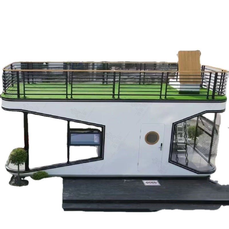 Diseño de ciencia ficción cápsula espacial de alojamiento de contenedores de viviendas móviles vagabundos camping al aire libre casa de alojamiento de celebridades en línea