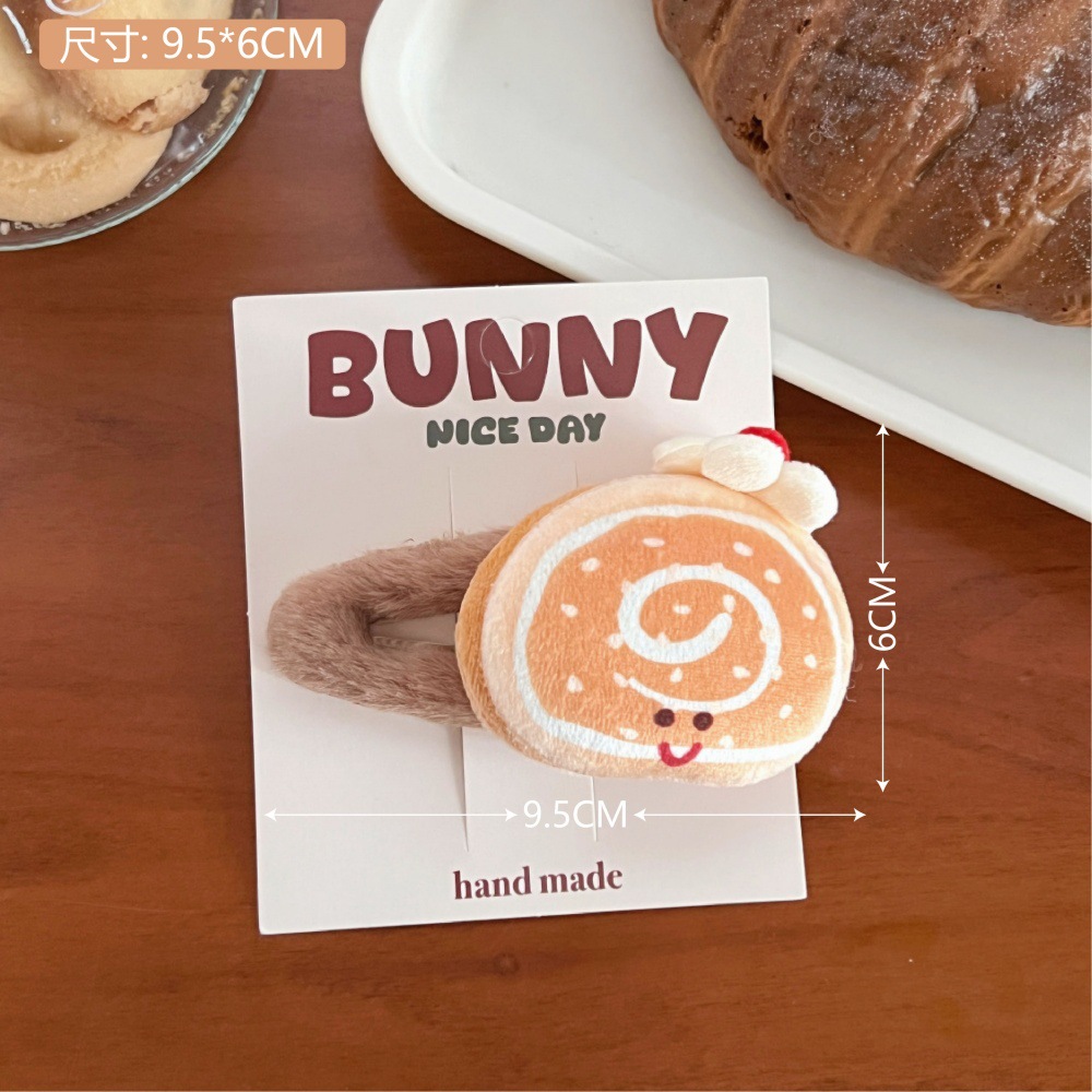 Creativo lindos pinzas de cabello gourmet pinzas de cabello pan pequeño pinzas de bordes pinzas de cabello para niñas BB pinzas de cabello al por mayor