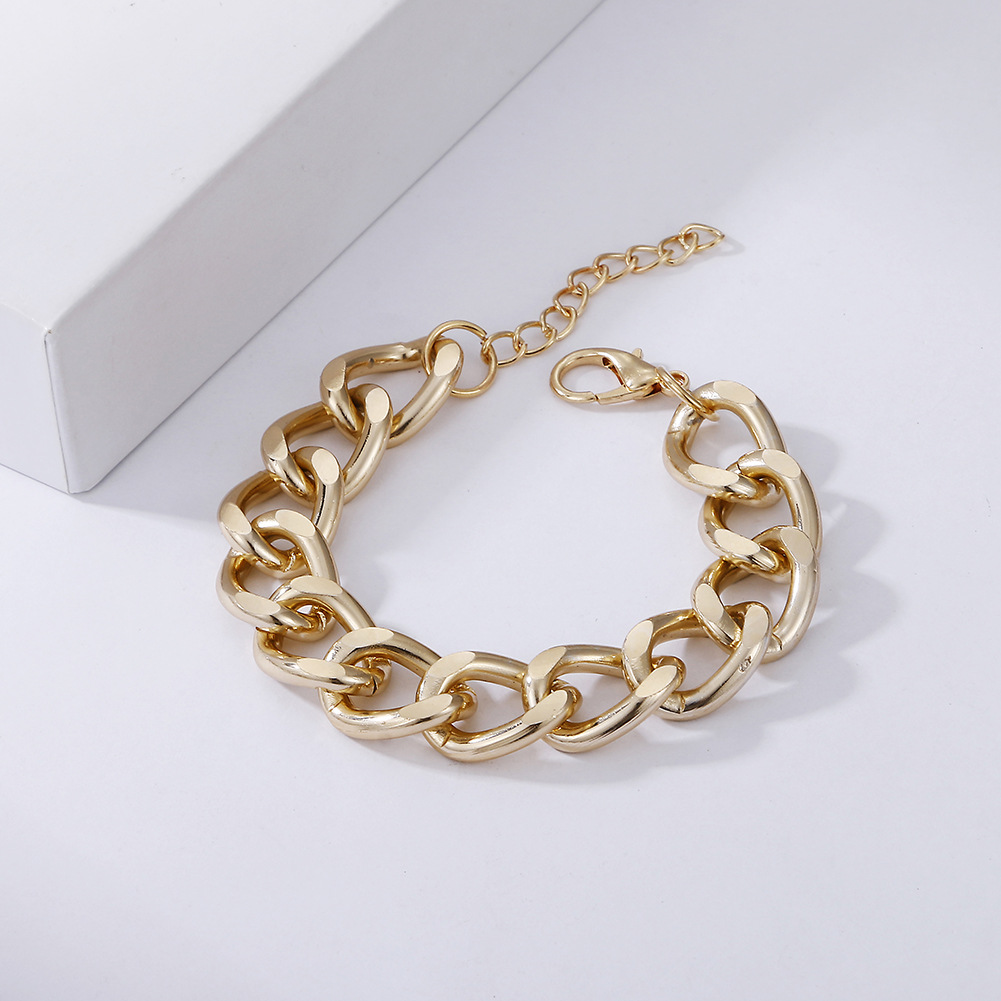 Fashion Buckle Aluminum Alloy Bracelet display picture 5