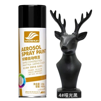 Haoshun Black Self-Spray Paint 450ml Avtomobil boya qələmləri - 4-matte-black450ml