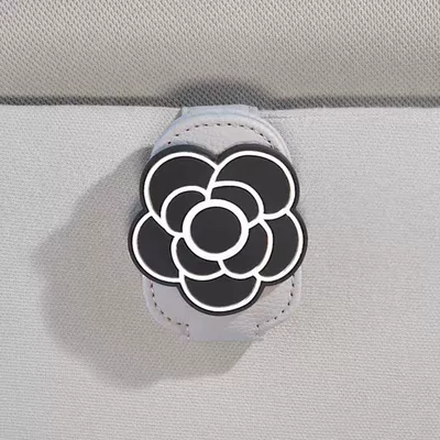 Customized Cross-Border Camellia-Shaped Car Car Glasses Clip/Bill Clip - gray-glasses-clip-black-camellia