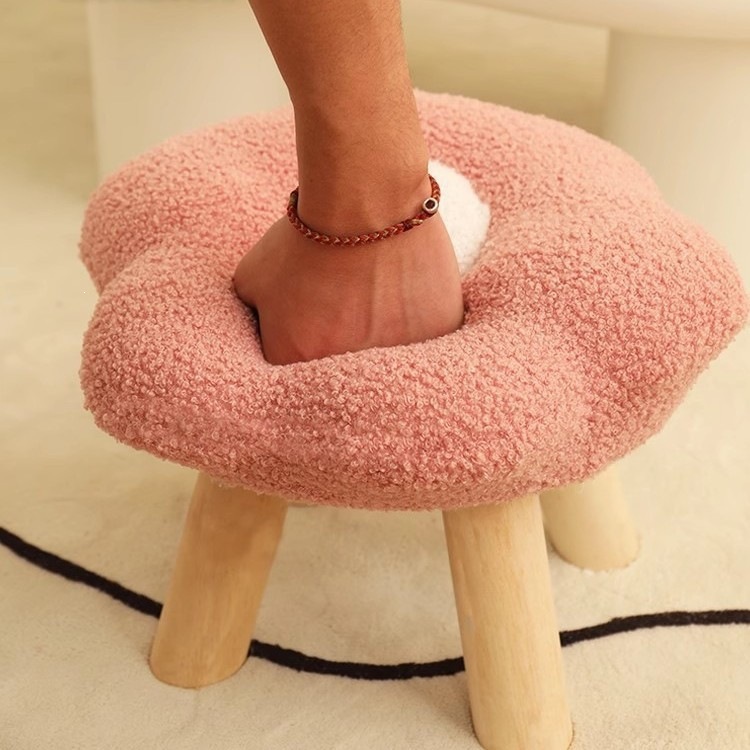 Taburetes de flores, taburetes bajos para el hogar, taburetes de salón, taburetes para niños, taburetes pequeños para el dormitorio encantadores, taburetes de cambio de zapatos