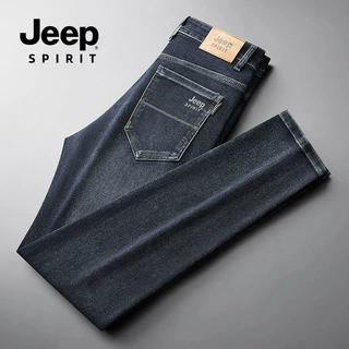 JEEP SPIRIT吉普牛仔裤男春秋季韩版潮流裤子男士直筒修身男裤