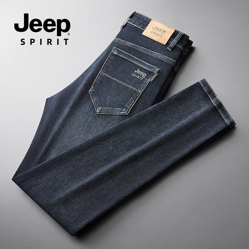 JEEP SPIRIT吉普牛仔裤男春秋季韩版潮流裤子男士直筒修身男裤