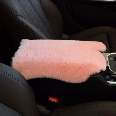 Armrest box: Box Cover Car Central Control Imitation - light-pink-free-shape