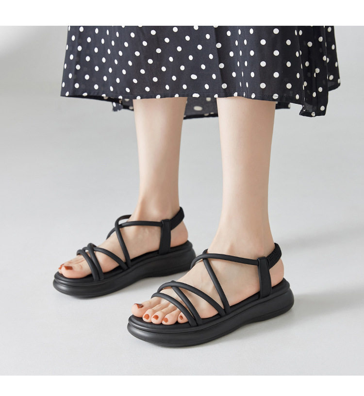 Sandal La Mã đế dày quai chữ V nữ thời trang đi biển — M560 màu be chi tiết 15