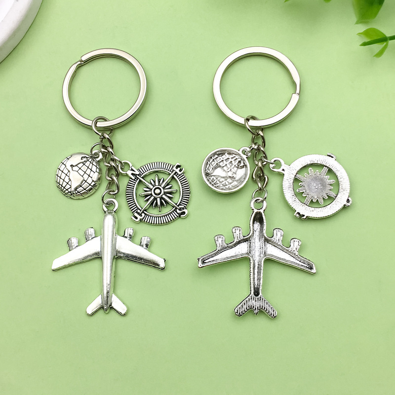 ヨーロッパとアメリカの人気の飛行機旅行キーホルダーペンダント金属クロスボーダーキーホルダーどこにでも|undefined