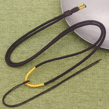 高端DIY线材蜜蜡玉佩挂坠挂脖绳 简约翡翠黄金金丝挂绳绕线项链绳