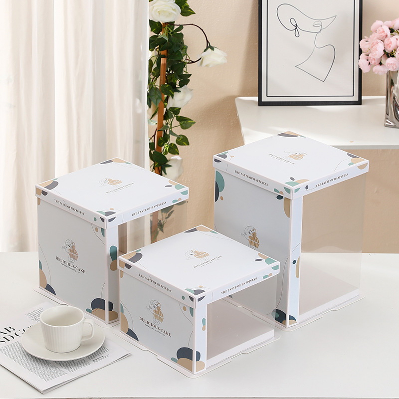 Snack cake caja de regalo caja transparente cumpleaños graduación caja de regalo Regalo De vacaciones caja de embalaje Internet celebridad
