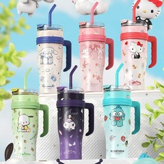 New Big Mac Ice Boss Cup: Sanrio Insulated Bottle with Large Capacity, Handle—Perfect for Export, Keeping Drinks Hot or Cold in Your Car