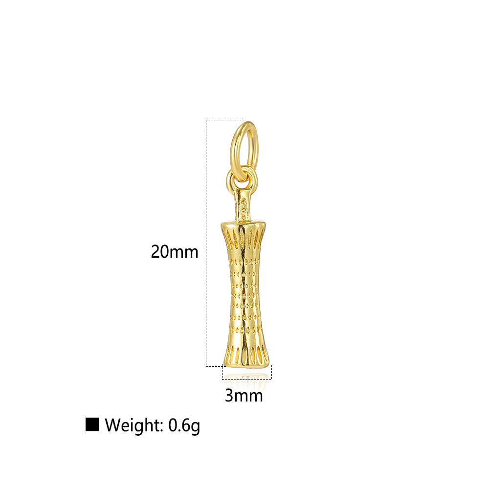 5g Weight Pendant Jewelry Making Type 20*3mm Jewelry Making Size DIY Jewelry Accessories Classification 5 PCS/Package Quantity Copper Material Eiffel Tower Pattern All Seasons Season Plating Design Vintage Style Style 5 PCS/Package 20*3mm Copper Eiffel Tower Pendant 3