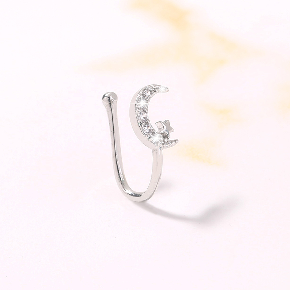 Fashion Non-porous Piercing U-shaped Metal Nose Ring Men And Women Fake Nose Clip Jewelry Wholesale display picture 9