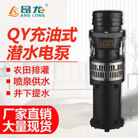 QY充油式水泵 农田灌溉水塔送水专用水泵 高流量大扬程油浸式水泵
