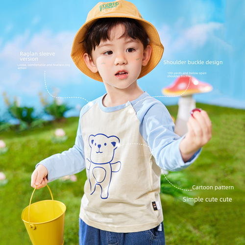 Dudu's Home Baby Long-Sleeve T-Shirt Spring Infant Top Spring Outfit Boy Top Children's Base Shirt Girl Top Clothing