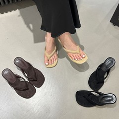 女性用スリッパ 2025 新しいアウターウェア夏ビーチサンダル婦人靴サンダルサンダルフレンチウェッジハイヒール