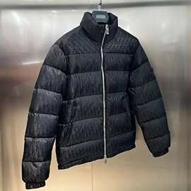 欧洲站高端d家老花羽绒服男款2025新款加绒保暖冬季男士羽绒外套