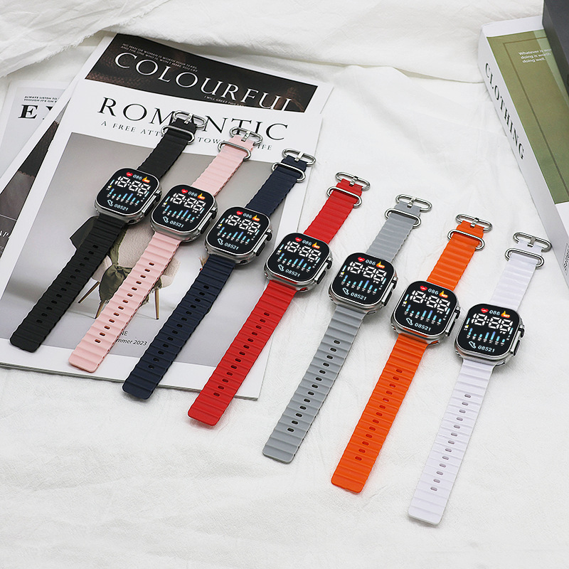 Fashionable electronic creative square watch for leisure for men and…