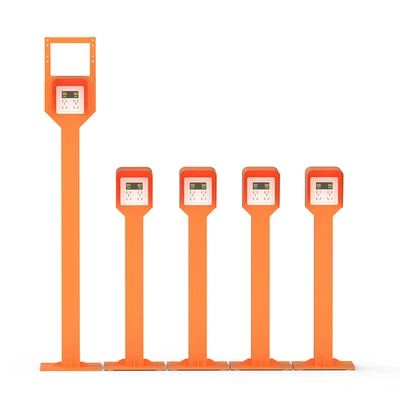 Small Rabbit-Shaped Fully Integrated Charging Station Column with 10 Ports for Electric Vehicles, Outdoor Rainproof Bracket (Elektrikli avtomobil şarj cihazları) - split-column