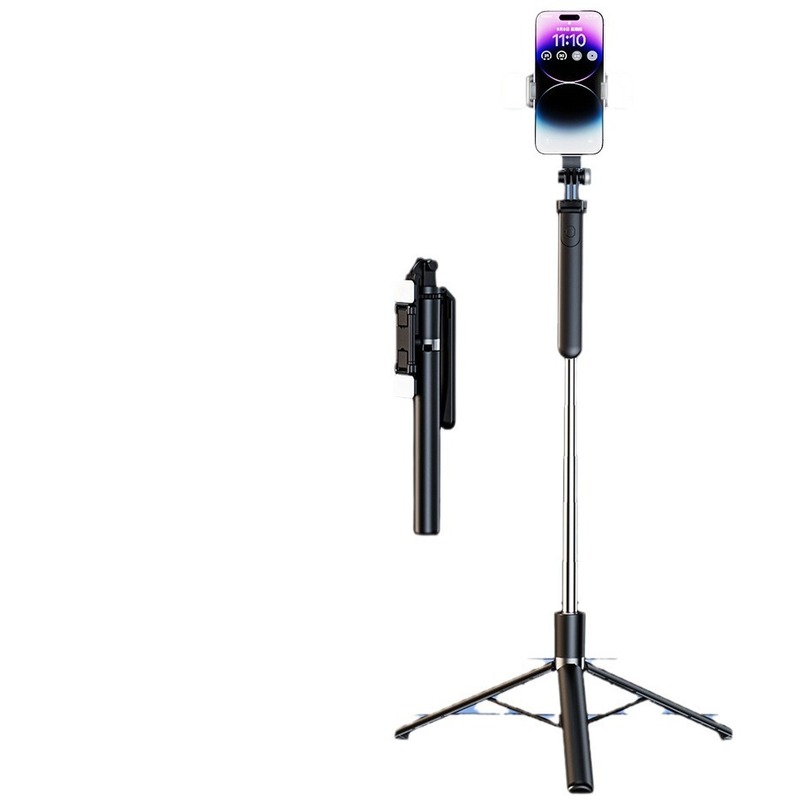 国境を越えた携帯電話自撮り棒 R16D 新しいアーティファクトライブブロードキャストスタンド伸縮式オールインワン Bluetooth 三脚夜間撮影|undefined