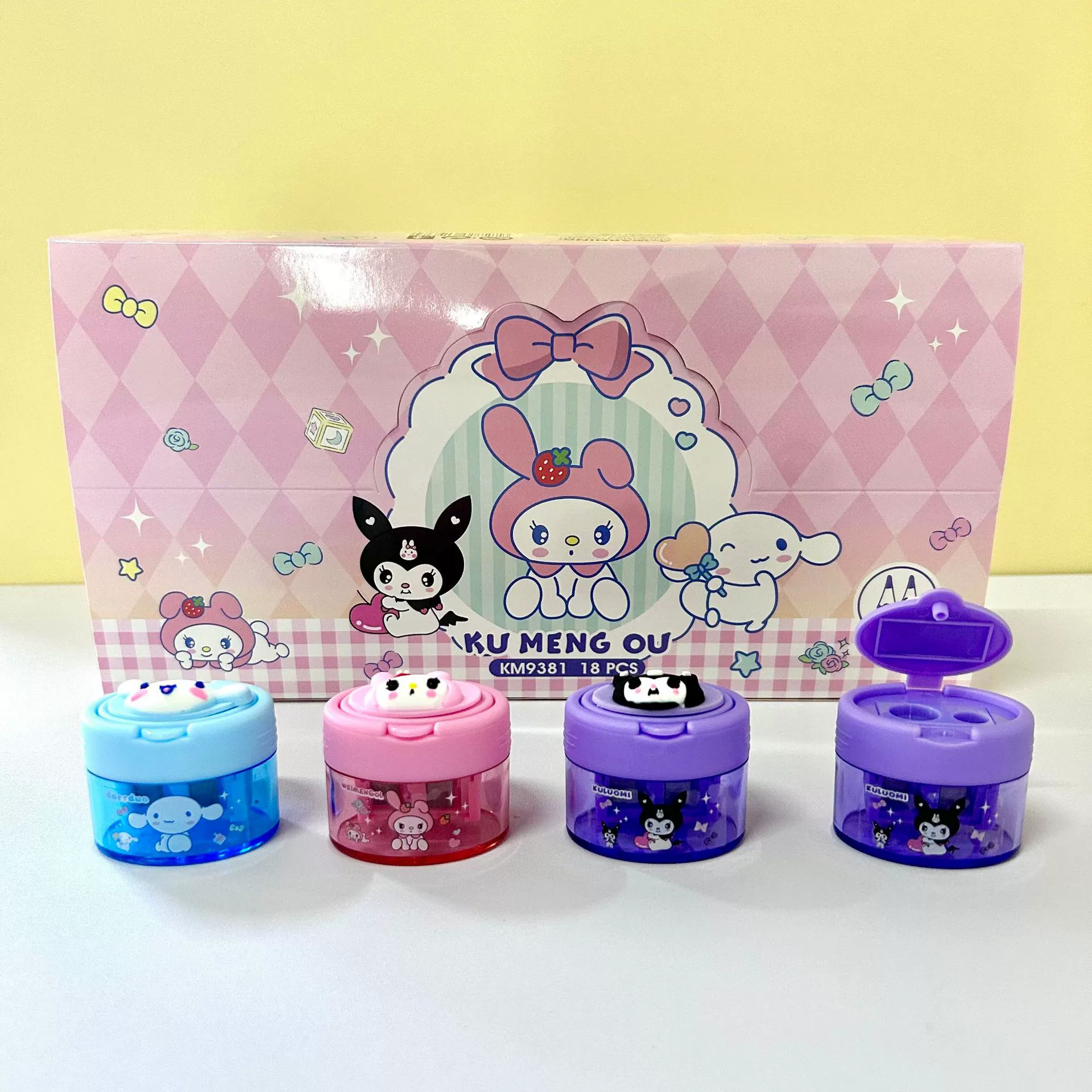 Мультяшный забавный флип-нож для ручки с двумя отверстиями