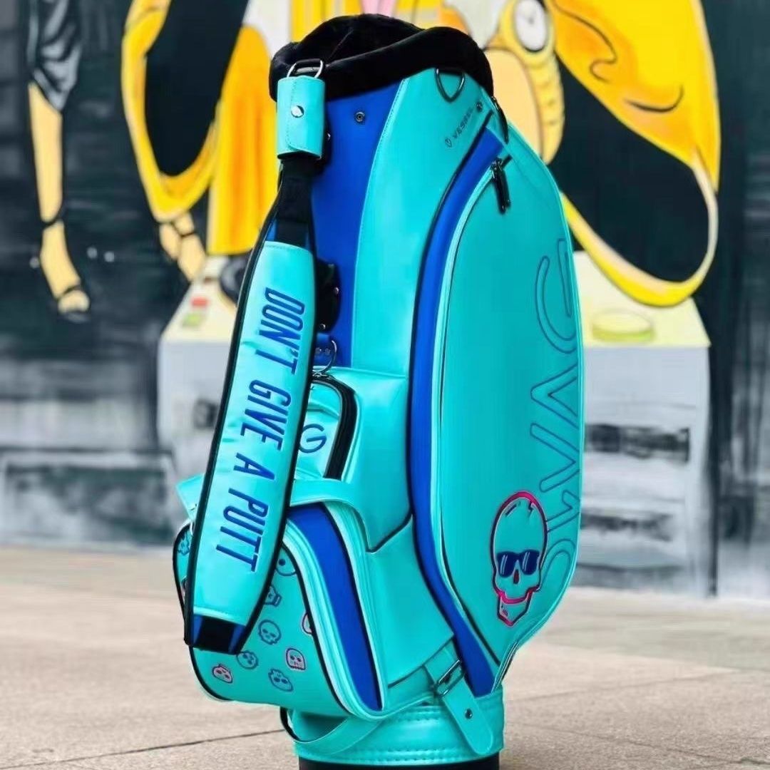 新款SWAG高尔夫球包时尚防水标准球杆男女球袋golf装备球袋黄色皮