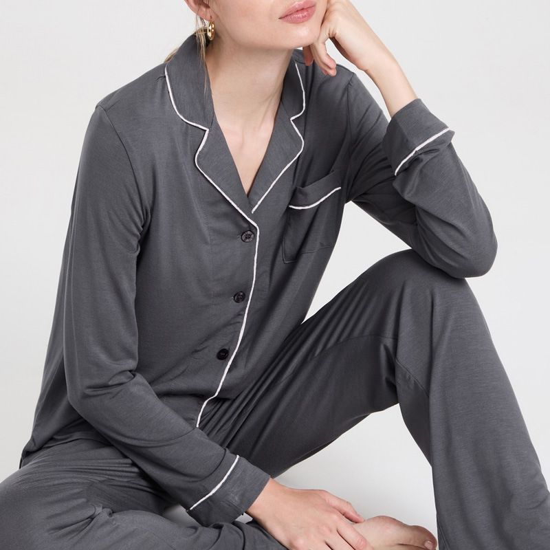 Couples Summer Tencel Wool Merino Cool Pajamas suit Home Clothes Silk Two-piece Merino