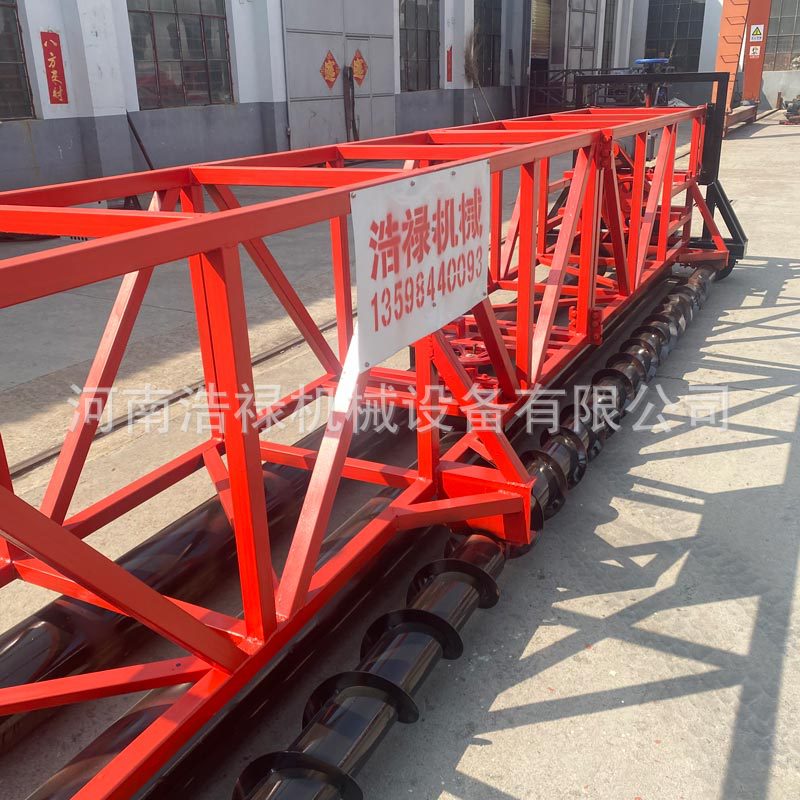 修混凝土路面带搅龙的辊轴式摊铺机 框架式三辊一搅笼水泥整平机