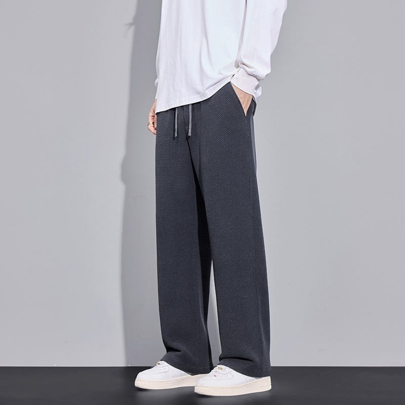 Pantalones rectos suaves y cálidos para la piel, pantalones casuales de otoño y invierno, nuevos pantalones de hombre a prueba de viento, pantalones de trabajo para hombres