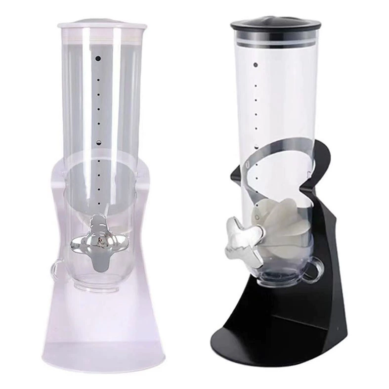 Банка для хранения самообслуживания, сухофрукты, пшеничные хлопья, кухонная акриловая банка для хранения закусок, зерновые, двойная трубчатая банка для хлопьев