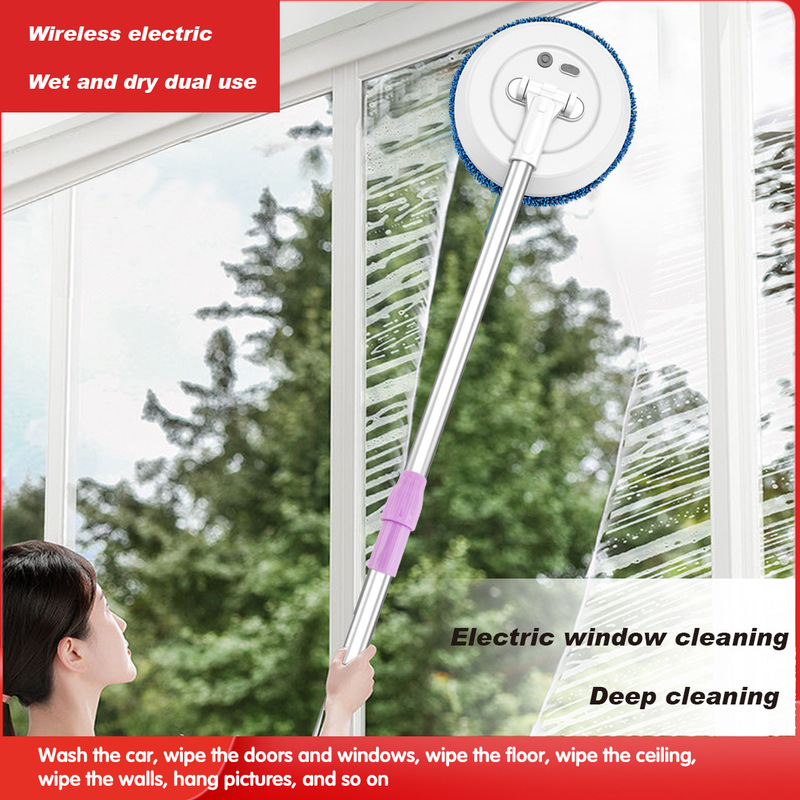 New cross-border wireless electric glass cleaning rotating wet and dry mop ceiling inside and outside window high-altitude cleaner