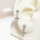 F136 Titanium Earrings Cylindrical Cross Pendant Set with 5A Zircon G23 Titanium Alloy Body Piercing Jewelry Ear Bone Nail