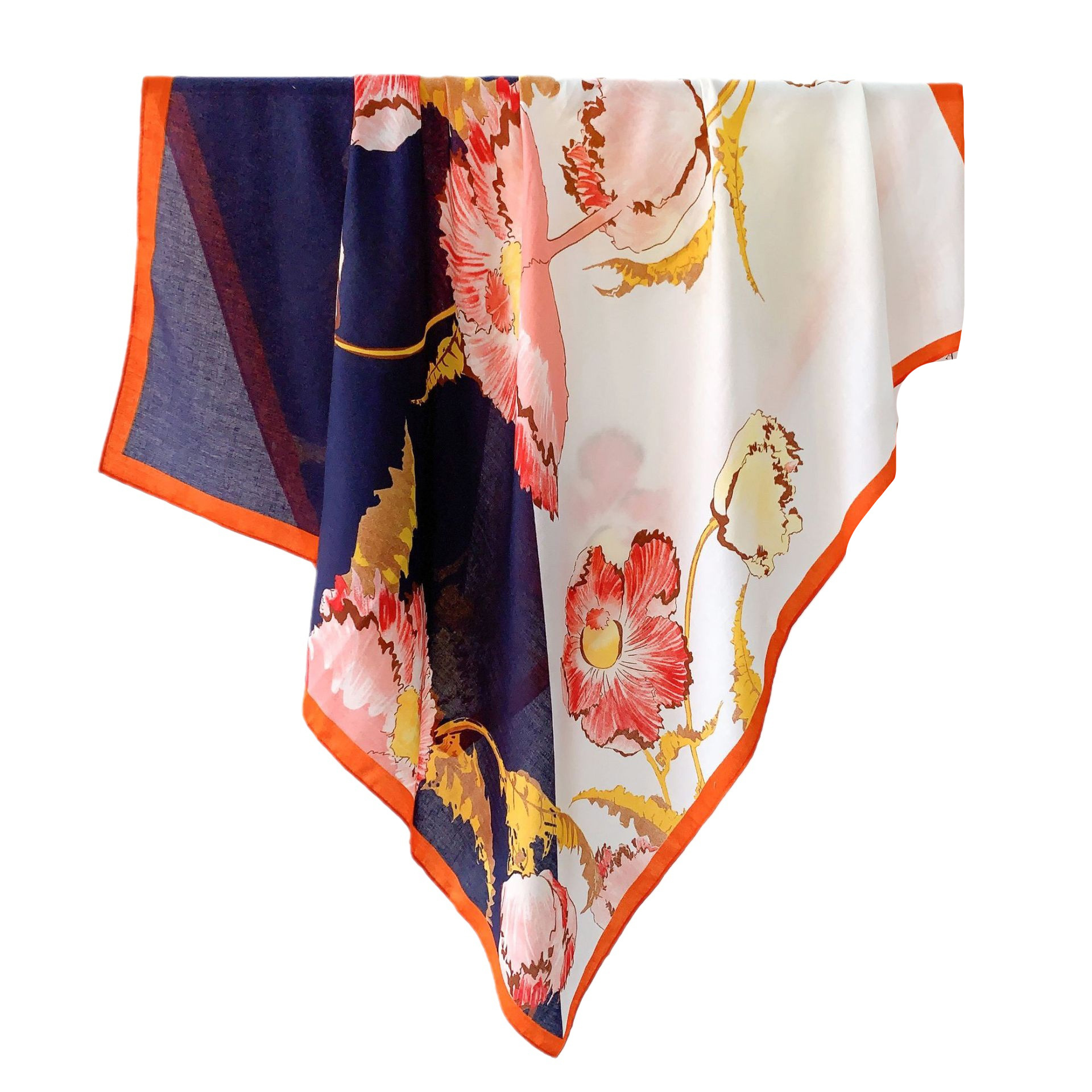 Otoño e invierno nuevo patrón de espiga bufanda cuadrada grande moda dopamina impresa bufanda de seda temperamento de alto grado chal decorativo al por mayor