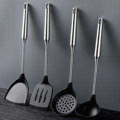 メーカー卸売り食品級シリカゲル炒めシャベルステンレスシリコンスプーンすくい垣調理器具セット