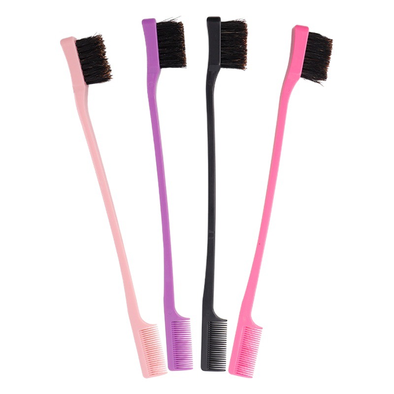 Wholesale Supply of Eyebrow Edge Brushes, Plastic Double-Headed Eyebrow Brushes, Eyelash Brushes, Portable Compact Beauty Tools for Home Use