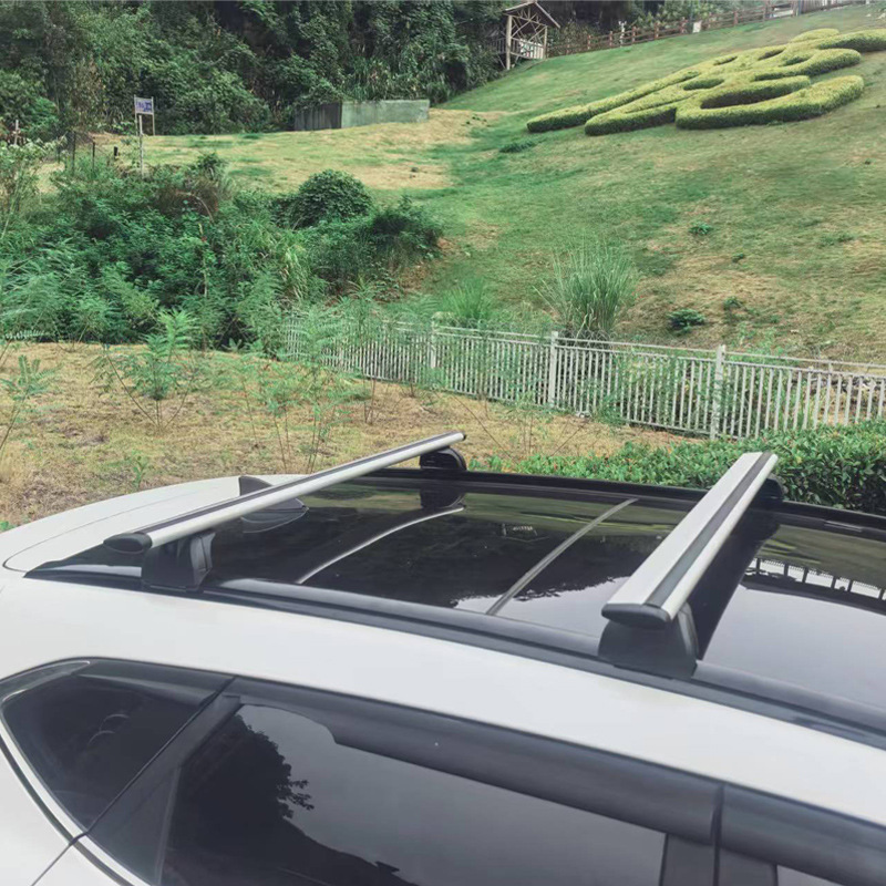 Upgraded Thickened Aluminum Alloy Flat Rail Crossbar Car Roof Rack Luggage Rack Crossbar Without Drilling and Heightening Crossbar