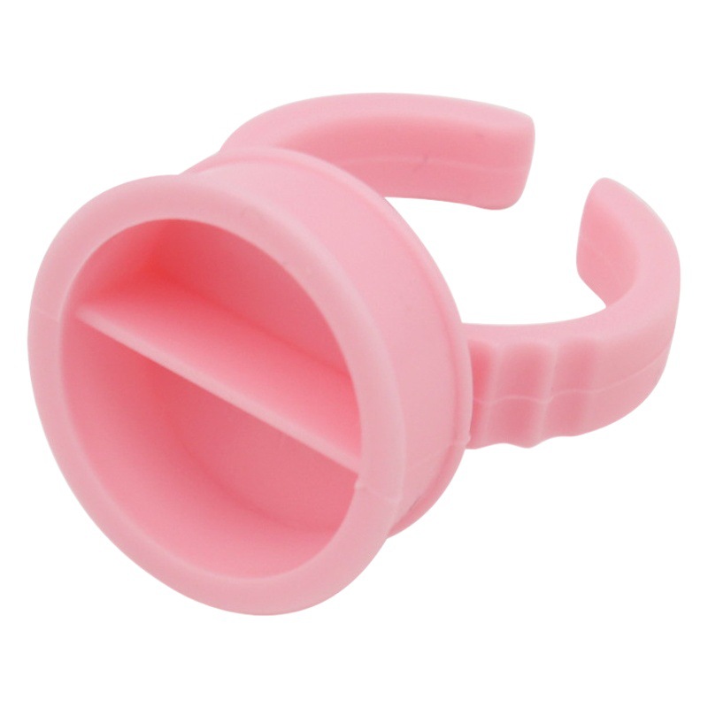 Tatuaje bordado pigmento Rosa anillo taza de color semi-permanente color leche anillo injerto pestañas falsas pegamento titular plástico