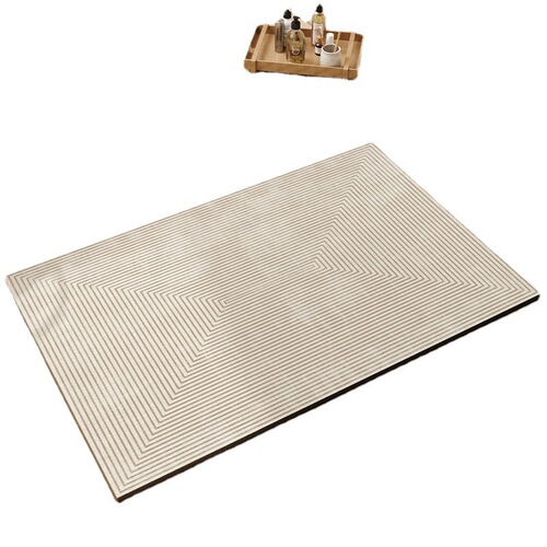 Wabi-sabi style bathroom absorbent mat bathroom door diatom mud floor mat quick-drying wear-resistant bathroom non-slip mat