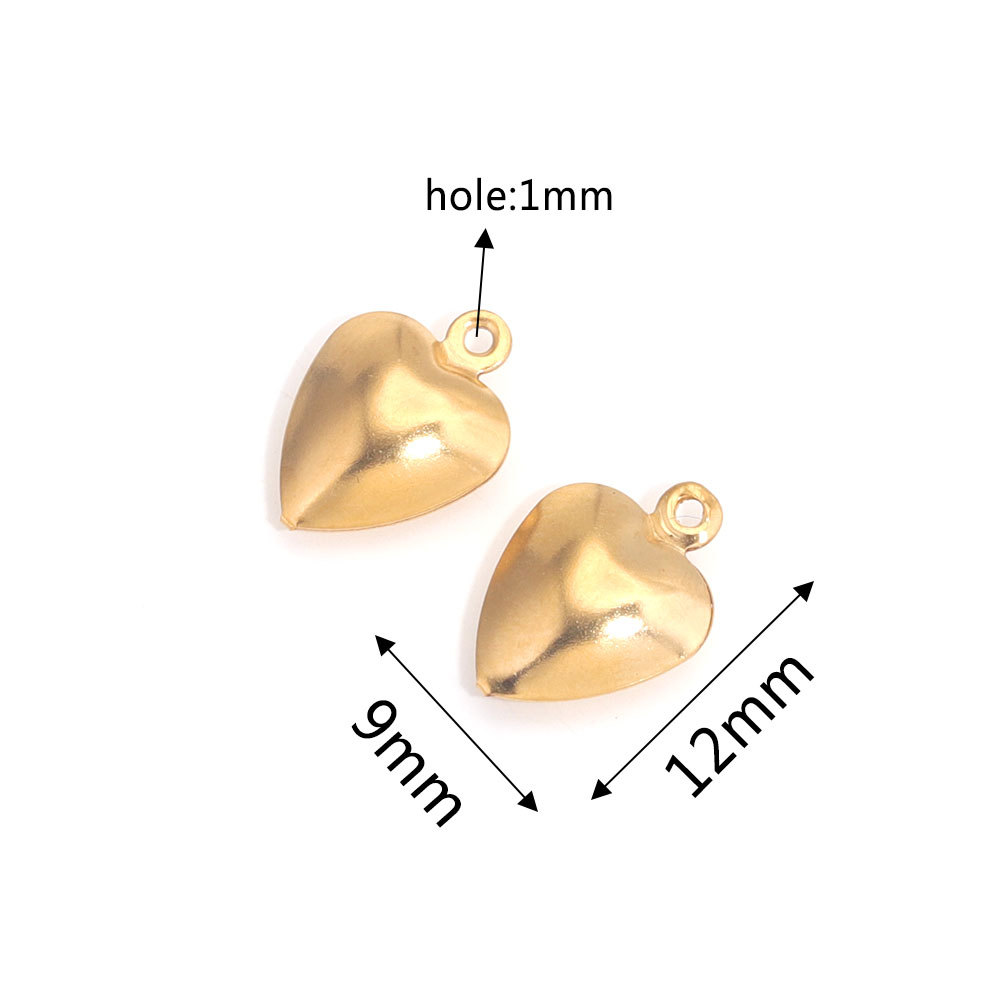 Acero inoxidable hueco melocotón corazón amor corazón colgante pulsera collar DIY pequeño colgante DIY accesorios de la joyería al por mayor