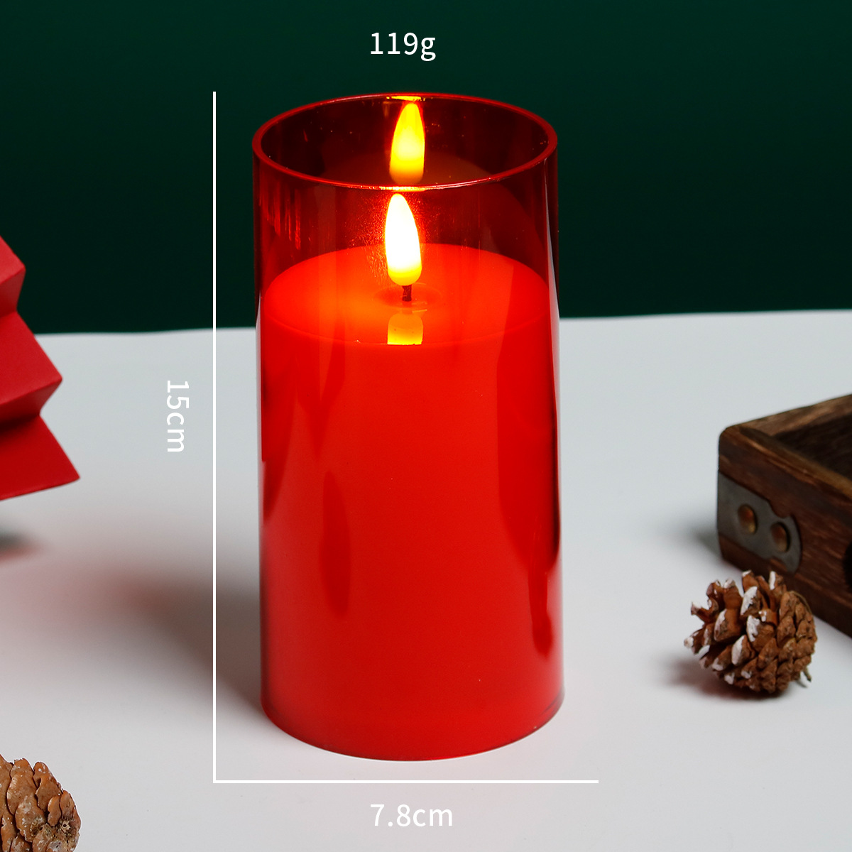 총알 아이보리 화이트 레드 7.5*15