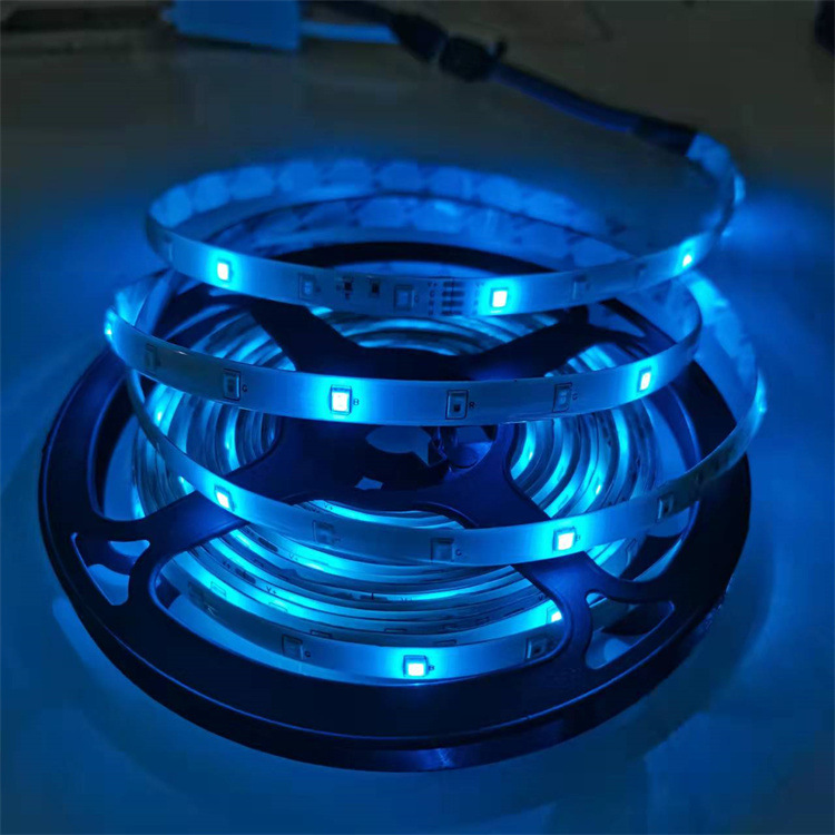 Street stall night market light LED light strip 12V 2835 RGB set adhesive waterproof colored light strip blister set