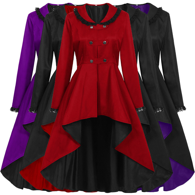 Retro long trench coat