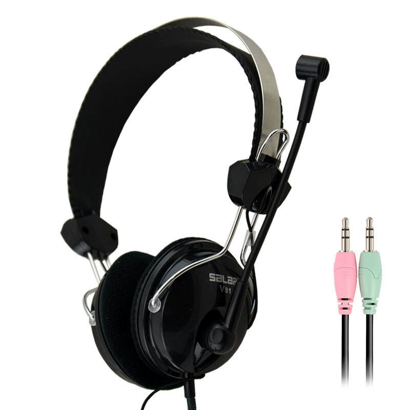 Гарнитура Salar/V81, крепящаяся на голову с микрофоном, гарнитура для настольного компьютера, домашняя гарнитура, акция