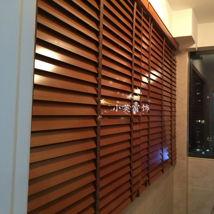 Solid Wood Venetian Blinds — Basswood or Bamboo, 5 cm / 3.5 cm Slats, Custom Size