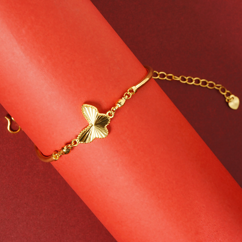 Vietnam Shajin Simple Butterfly Light Luxury Style Pulsera Sense Advanced Lady Temperamento durante mucho tiempo Joyas que no se desvanece Fuente de Yiwu