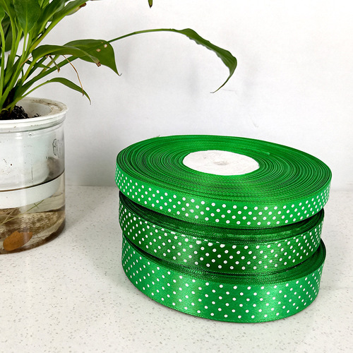 Printed Satin Ribbon Gift Box Cake Tying Ribbon Polyester Ribbon Hair Accessory Bow Material Handmade DIY Loom Ribbon