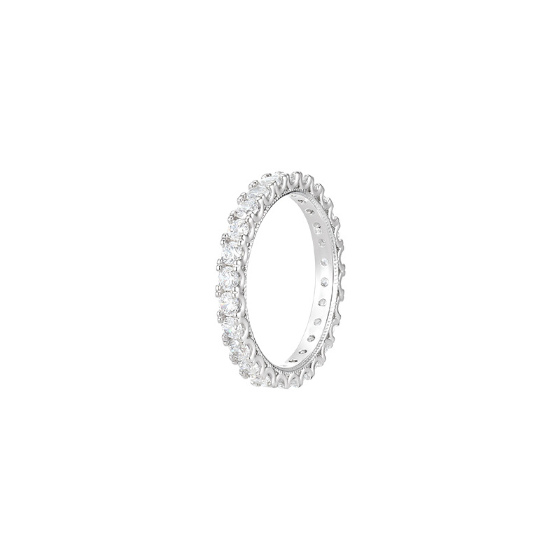 Anillo de Cobre con Gemas Artificiales Galvanizado para Mujer