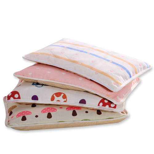 枕套纱布一对装加厚单人婴儿童宝宝双人长家用单个枕头套