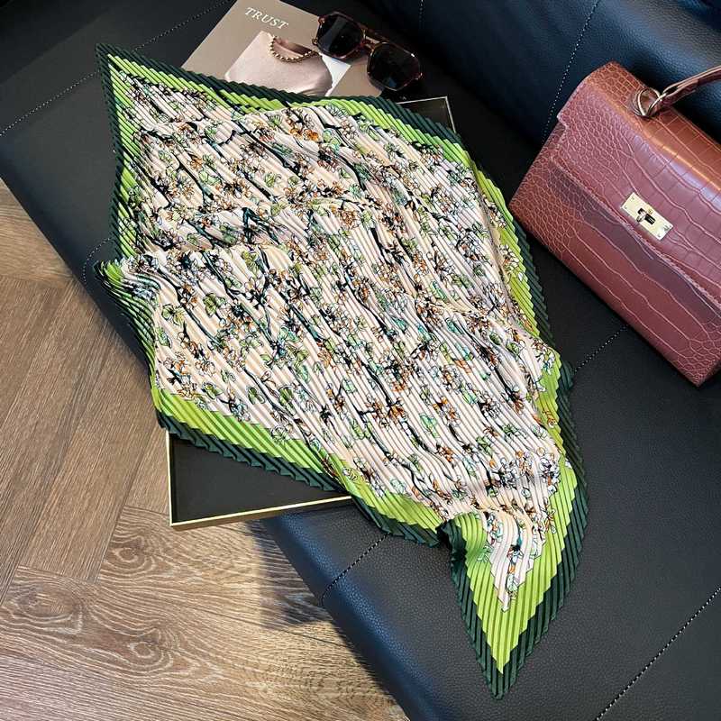70cm 無地シワ加工シルクスカーフ レディース クロスボーダー 万能ネックスカーフ ショール おしゃれ 通勤 小さめヘアバンド バンダナ|undefined