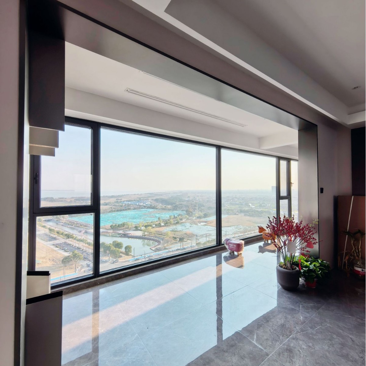 Foshan Door and Window Factory Wholesale Broken Bridge Aluminum Alloy Windows Bedroom Living Room Silent Window Home Balcony Floor-To-Ceiling Window